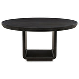 Leandro Burnished Black 7-Piece Round Dining Table Set from Coaster - Luna Furniture