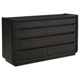 Leandro Burnished Black 8-Drawer Bedroom Dresser from Coaster - Luna Furniture