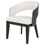 Leandro Burnished Black/Cream Upholstered Dining Arm Chair, Set of 2 from Coaster - Luna Furniture