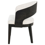 Leandro Burnished Black/Cream Upholstered Dining Arm Chair, Set of 2 from Coaster - Luna Furniture