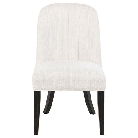 Leandro Burnished Black/Cream 7-Piece Round Dining Table Set from Coaster - Luna Furniture