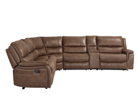 Lehi Warm Brindle 6-Piece Reclining Sectional from Steve Silver - Luna Furniture