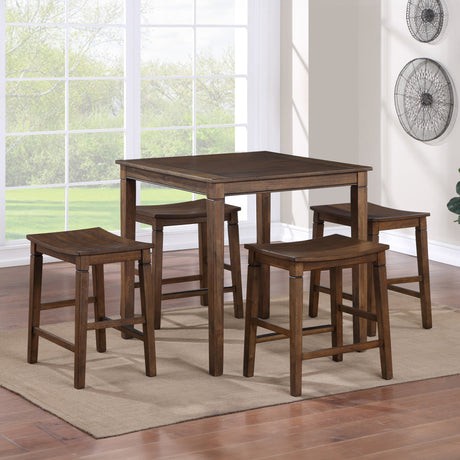 Westlake Chestnut Brown 5-Piece Counter Height Dining Set from Steve Silver - Luna Furniture