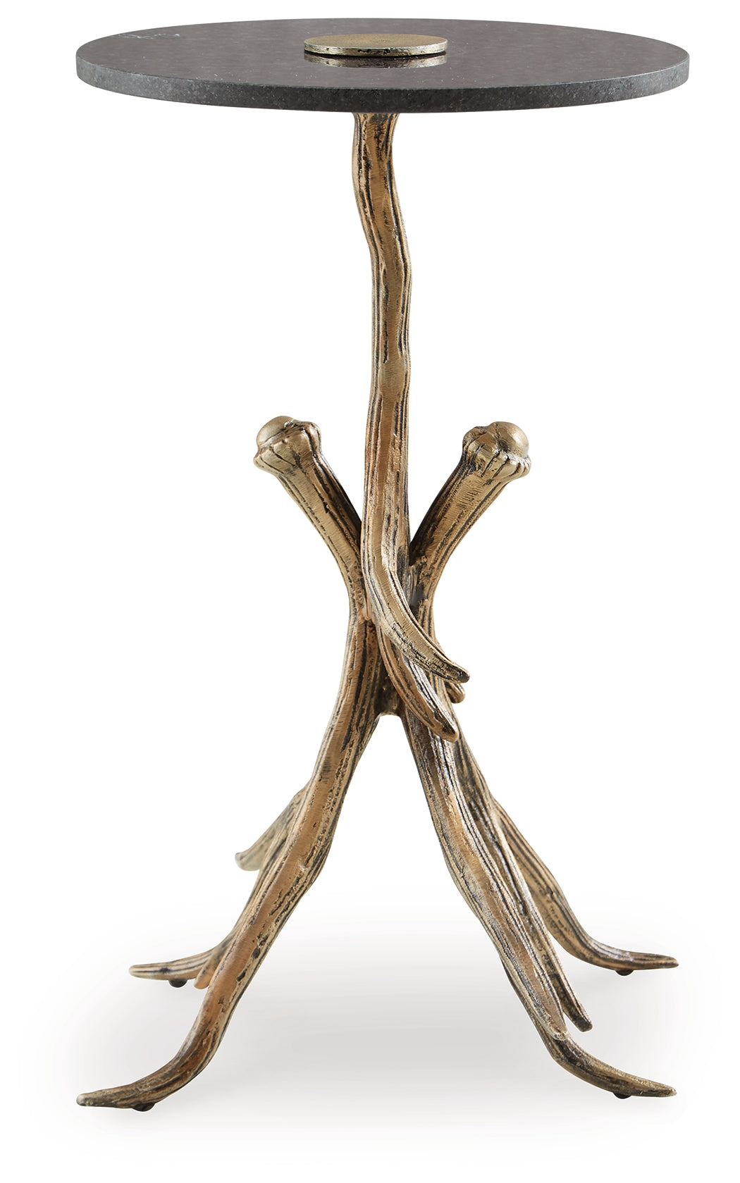 Lemkins Black/Antique Gold Finish Accent Table from Ashley - Luna Furniture