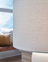 Lemrich 2-Piece Table Lamp Set in White/Teal from Ashley - Luna Furniture