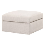 Lena Modular Slipcover Ottoman in Bisque, Espresso from Essentials For Living - Luna Furniture