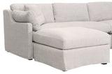 Lena Modular Slipcover Ottoman in Bisque, Espresso from Essentials For Living - Luna Furniture