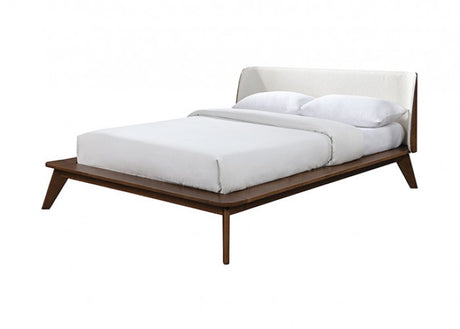 Lenzburg Walnut/Beige 5-Piece Queen Bedroom Set from Furniture of America - Luna Furniture