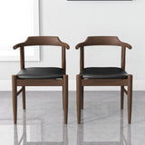 Leon Mid-Century Modern Leather Dining Chair (Set of 2) from Ashcroft Furniture - Luna Furniture