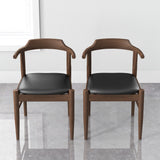 Leon Mid-Century Modern Leather Dining Chair (Set of 2) from Ashcroft Furniture - Luna Furniture