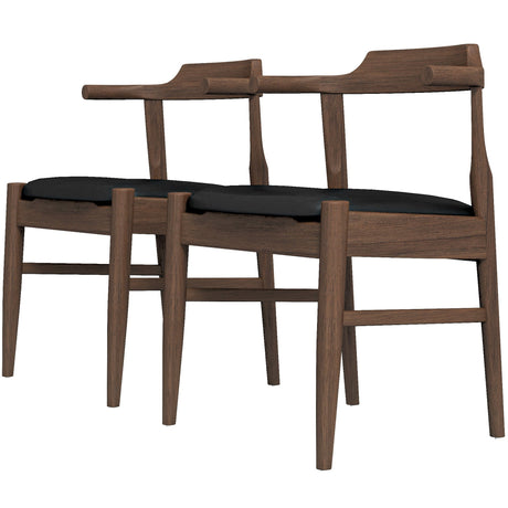 Leon Mid-Century Modern Leather Dining Chair (Set of 2) from Ashcroft Furniture - Luna Furniture