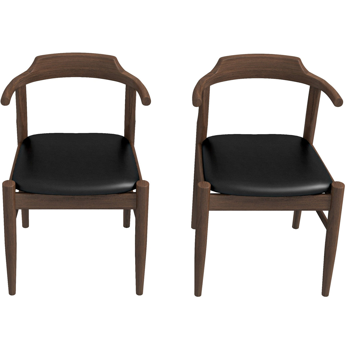 Leon Mid-Century Modern Leather Dining Chair (Set of 2) from Ashcroft Furniture - Luna Furniture