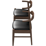 Leon Mid-Century Modern Leather Dining Chair (Set of 2) from Ashcroft Furniture - Luna Furniture