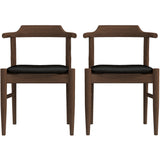 Leon Mid-Century Modern Leather Dining Chair (Set of 2) from Ashcroft Furniture - Luna Furniture