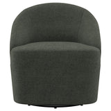Leon Hunter Green Upholstered Accent Swivel Barrel Chair from Coaster - Luna Furniture