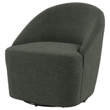 Leon Hunter Green Upholstered Accent Swivel Barrel Chair from Coaster - Luna Furniture