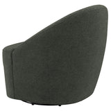 Leon Hunter Green Upholstered Accent Swivel Barrel Chair from Coaster - Luna Furniture