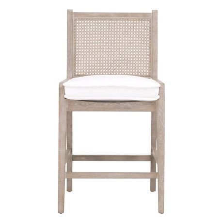 Leone Natural Gray Oak Cane Counter Height Chair from Essentials For Living - Luna Furniture