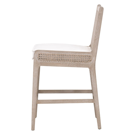 Leone Natural Gray Oak Cane Counter Height Chair from Essentials For Living - Luna Furniture