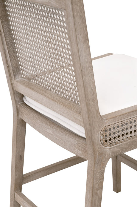 Leone Natural Gray Oak Cane Counter Height Chair from Essentials For Living - Luna Furniture