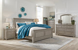 Lettner Light Gray Queen Panel Bed with Dresser from Ashley Furniture - Luna Furniture