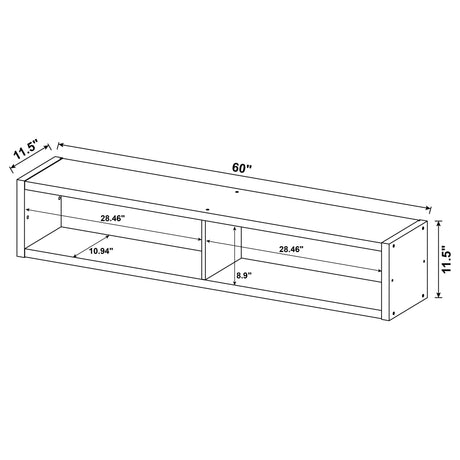 Lewes Cappuccino Bridge with 2 Encased Storage Compartments from Coaster - Luna Furniture