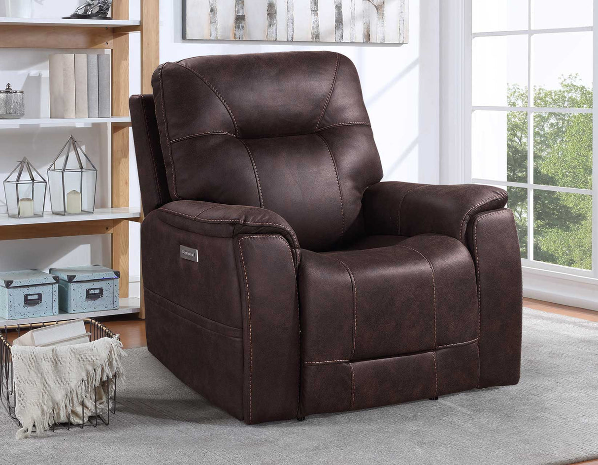 Lexington Canyon Walnut Triple-Power Media Recliner from Steve Silver - Luna Furniture