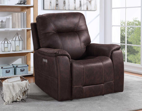 Lexington Canyon Walnut Triple-Power Media Recliner from Steve Silver - Luna Furniture