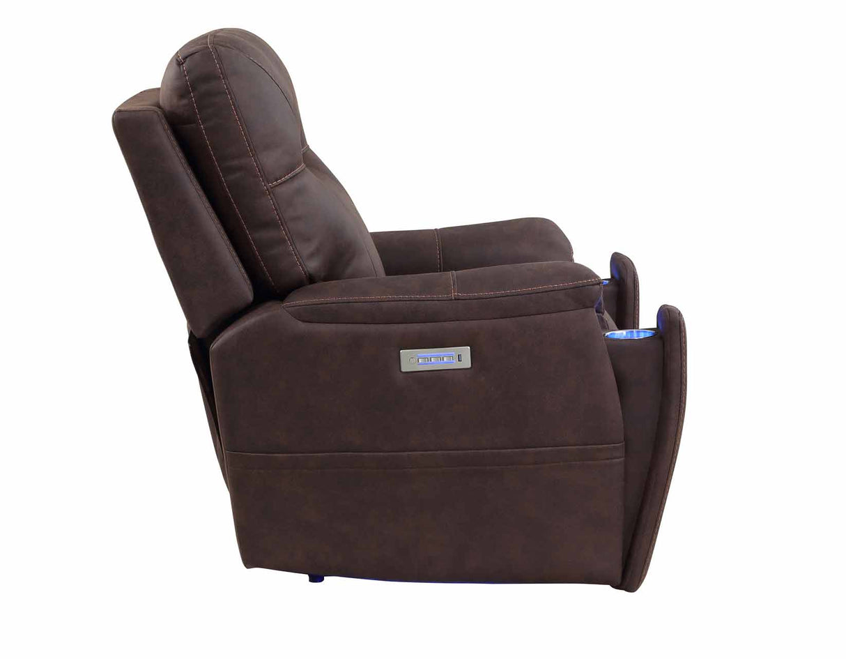 Lexington Canyon Walnut Triple-Power Media Recliner from Steve Silver - Luna Furniture