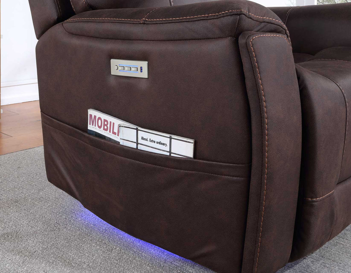 Lexington Canyon Walnut Triple-Power Media Recliner from Steve Silver - Luna Furniture