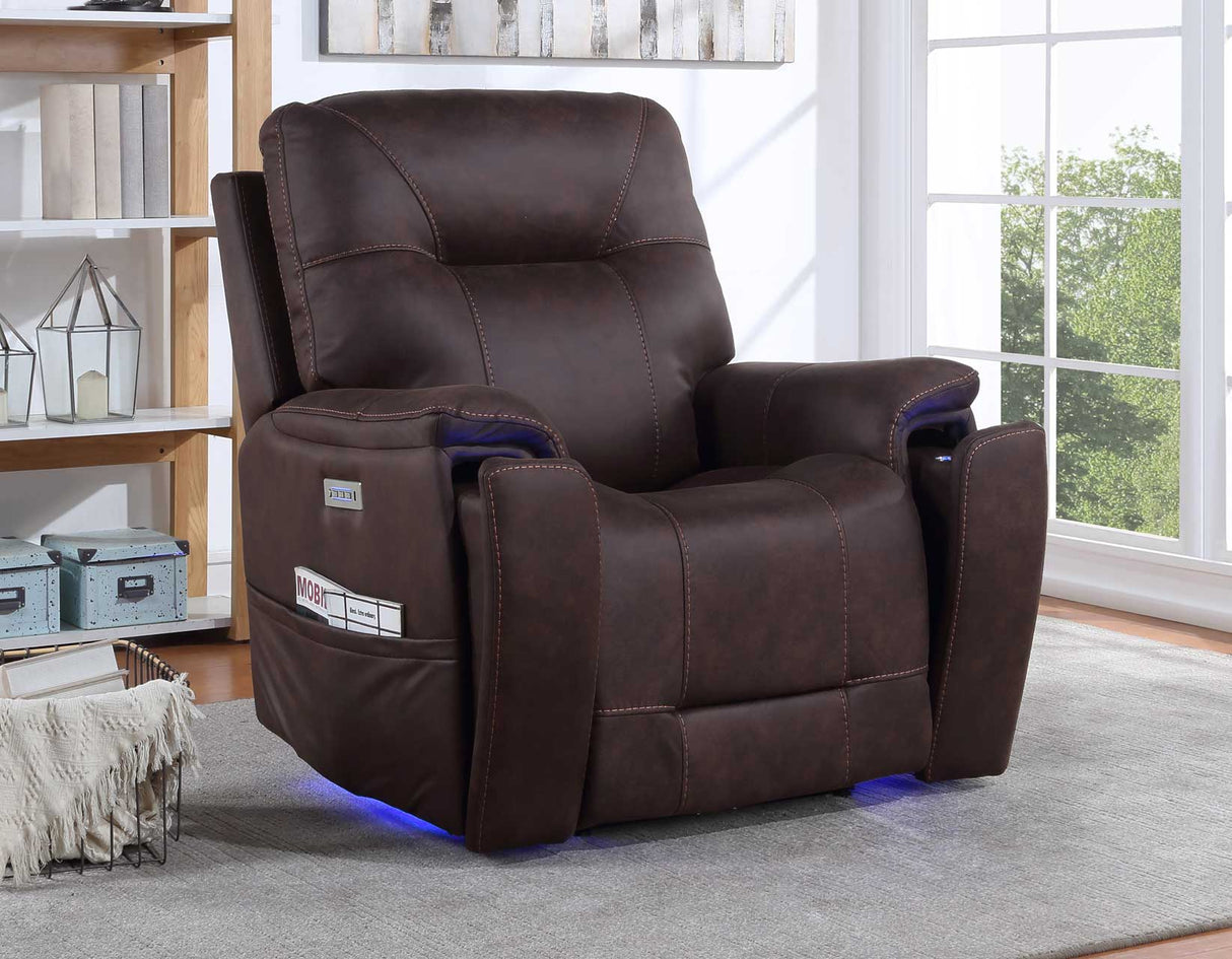 Lexington Canyon Walnut Triple-Power Media Recliner from Steve Silver - Luna Furniture