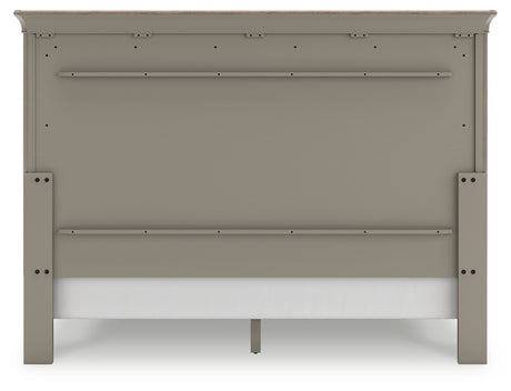 Lexorne King Sleigh Bed with Mirrored Dresser and 2 Nightstands in Gray from Ashley - Luna Furniture