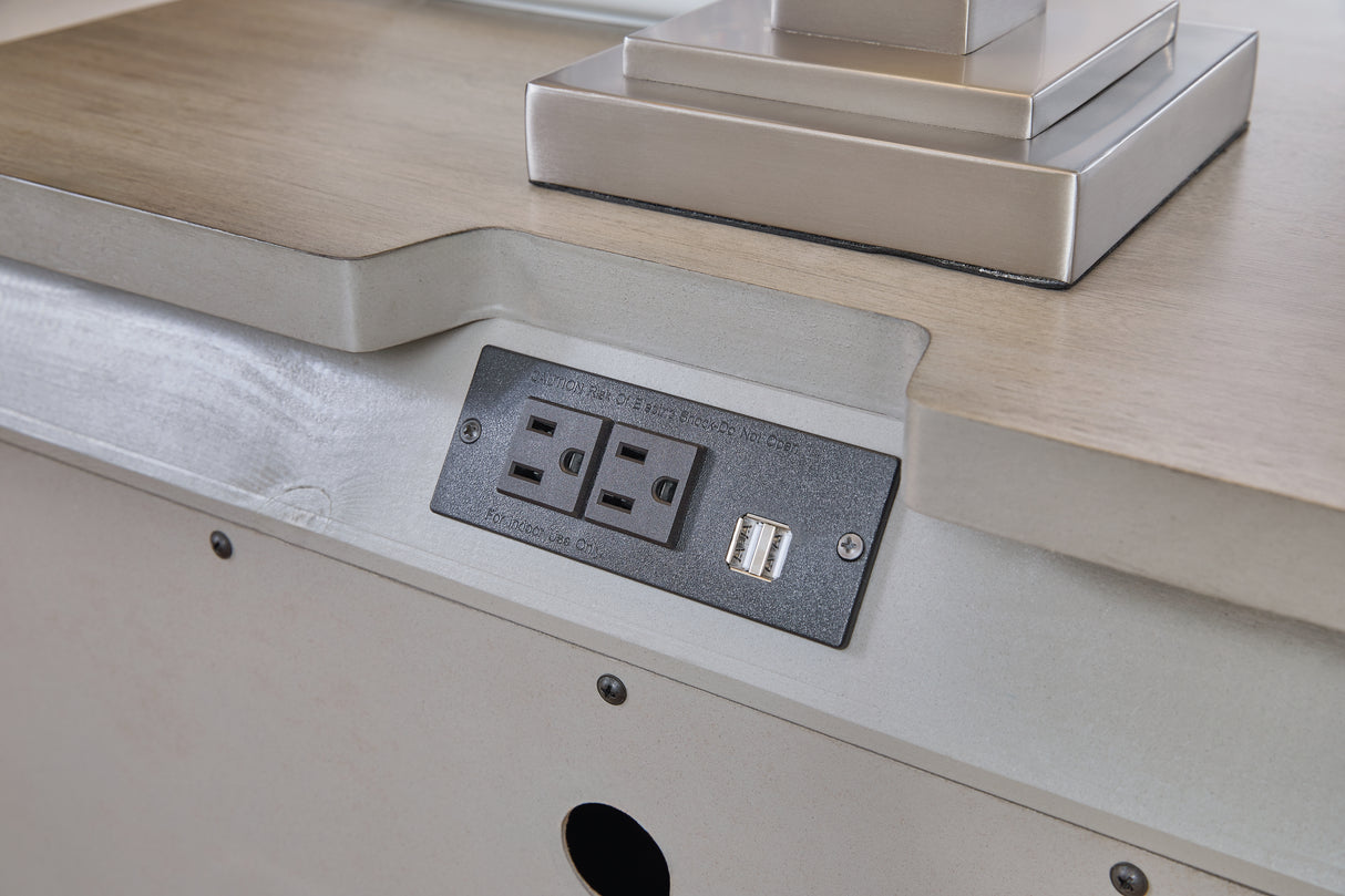 Lexorne King Sleigh Bed with Mirrored Dresser and 2 Nightstands in Gray from Ashley - Luna Furniture