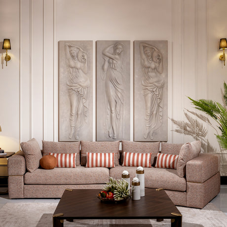 Amora Eggshell Walnut 2 Pc Sofa Bonfire Eggshell Walnut from Michael Amini - Luna Furniture
