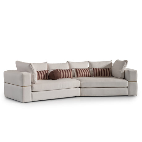 Amora Eggshell Walnut 2 Pc Sofa Oatmeal Eggshell Walnut from Michael Amini - Luna Furniture