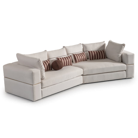 Amora Eggshell Walnut 2 Pc Sofa Oatmeal Eggshell Walnut from Michael Amini - Luna Furniture