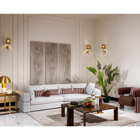 Amora Eggshell Walnut 2 Pc Sofa Oatmeal Eggshell Walnut from Michael Amini - Luna Furniture
