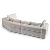 Amora Eggshell Walnut 2 Pc Sofa Oatmeal Eggshell Walnut from Michael Amini - Luna Furniture