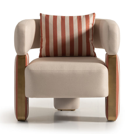 Amora Eggshell Walnut Chair, Ash Eggshell Walnut from Michael Amini - Luna Furniture