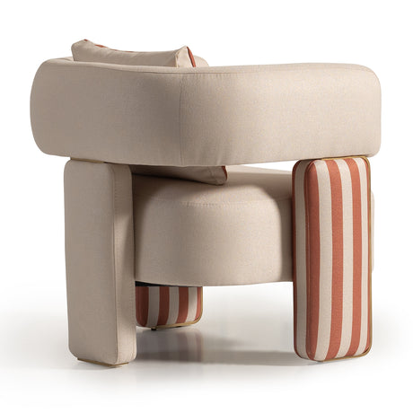 Amora Eggshell Walnut Chair, Ash Eggshell Walnut from Michael Amini - Luna Furniture