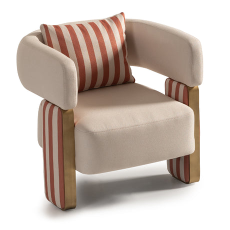 Amora Eggshell Walnut Chair, Ash Eggshell Walnut from Michael Amini - Luna Furniture