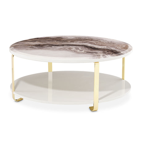 Ariana Gold Cocktail Table Gold from Michael Amini - Luna Furniture