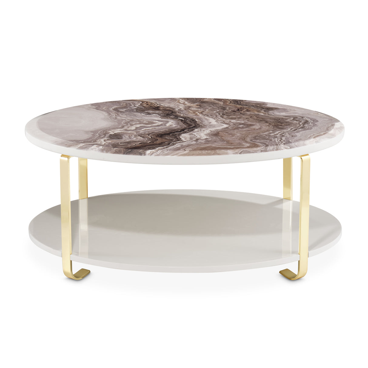 Ariana Gold Cocktail Table Gold from Michael Amini - Luna Furniture