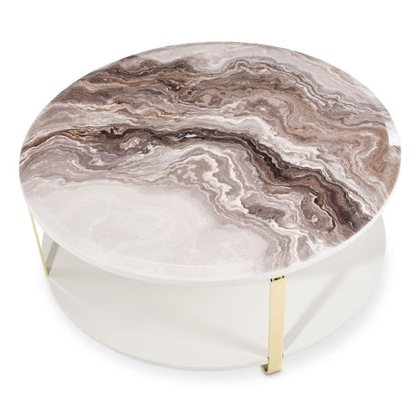 Ariana Gold Cocktail Table Gold from Michael Amini - Luna Furniture