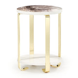 Ariana Gold Chairside Table Gold from Michael Amini - Luna Furniture