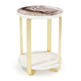 Ariana Gold Chairside Table Gold from Michael Amini - Luna Furniture