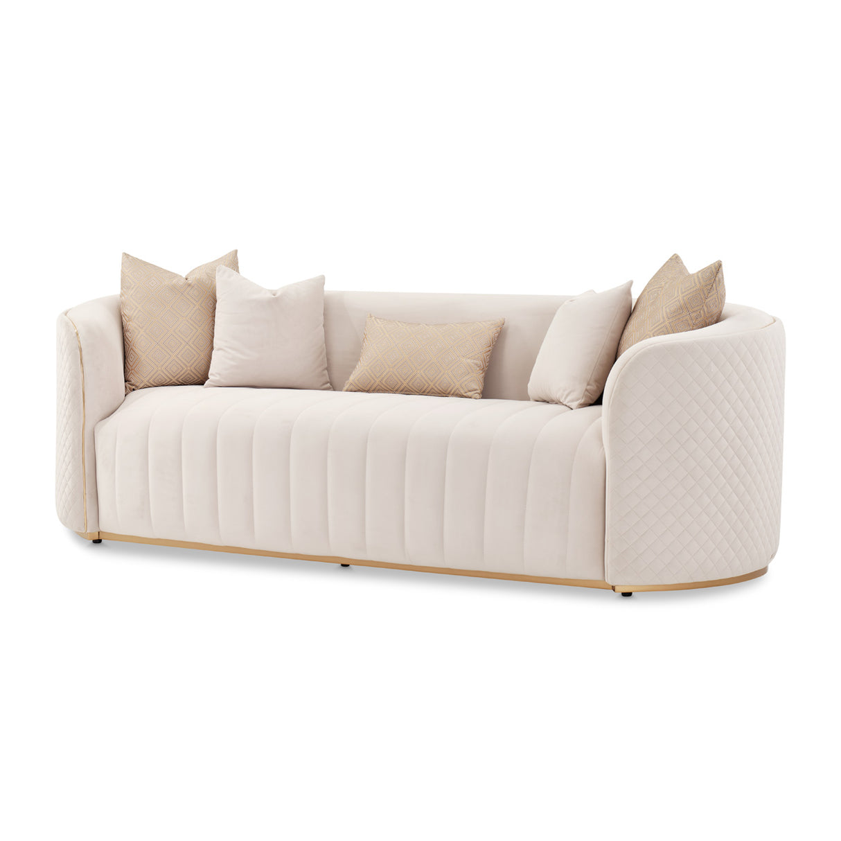 Ariana Gold Sofa Beige Gold from Michael Amini - Luna Furniture