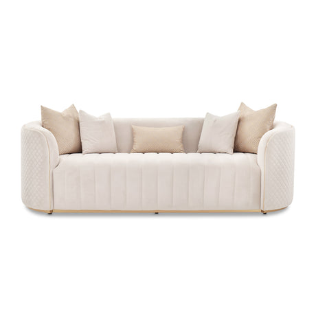 Ariana Gold Sofa Beige Gold from Michael Amini - Luna Furniture