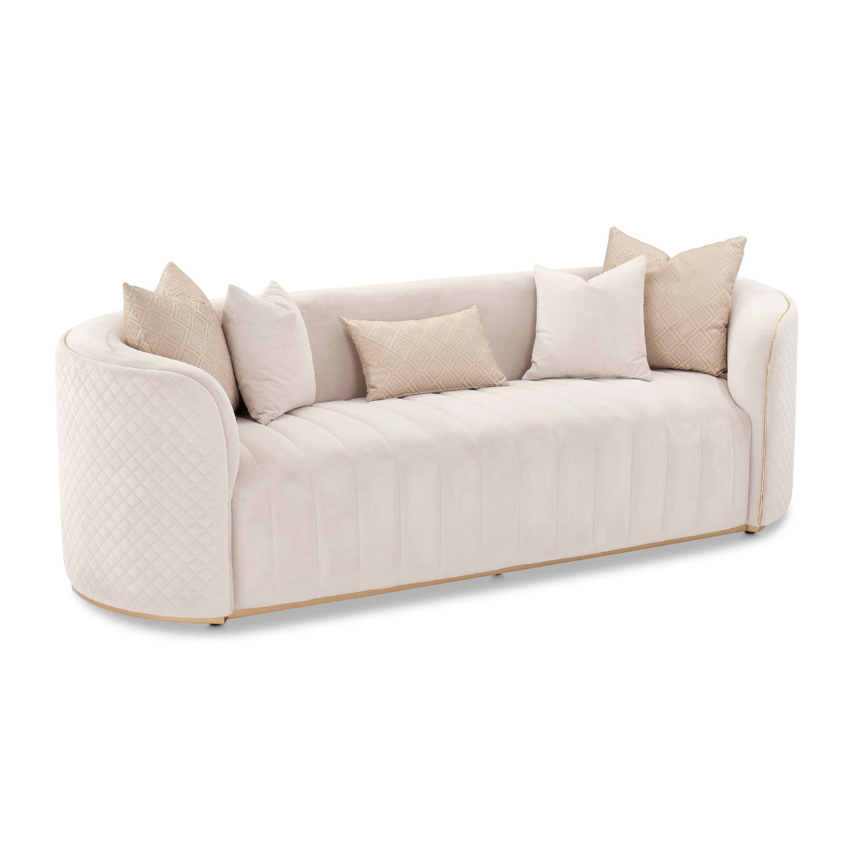 Ariana Gold Sofa Beige Gold from Michael Amini - Luna Furniture