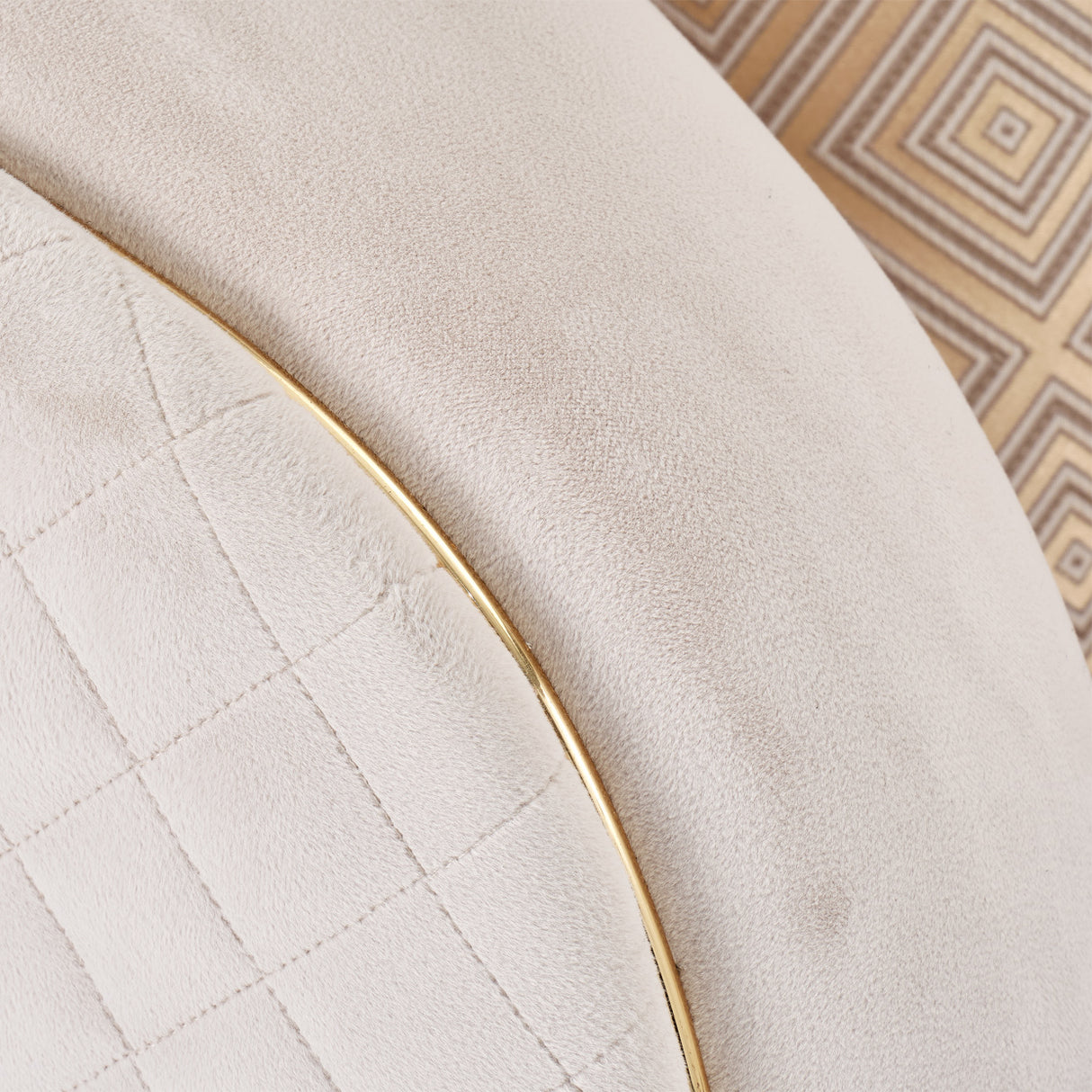 Ariana Gold Sofa Beige Gold from Michael Amini - Luna Furniture